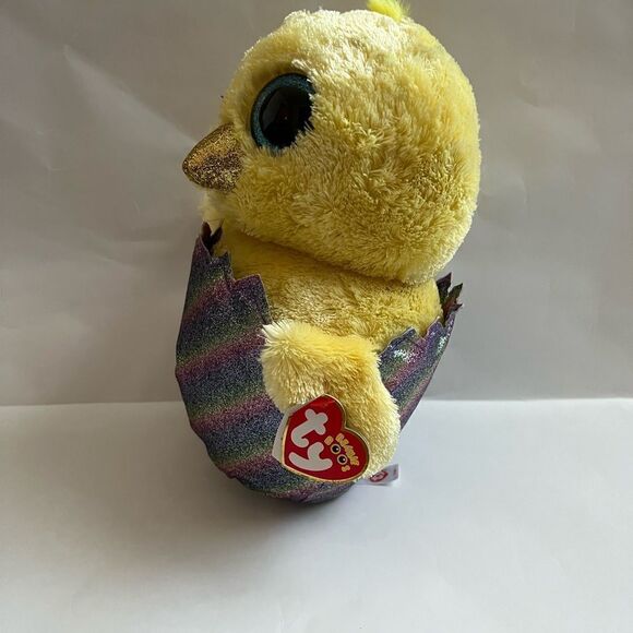 TY Beanie Boos - MEGG the Chick in Rainbow Egg Shell (Glitter Eyes) - Picture 2 of 4